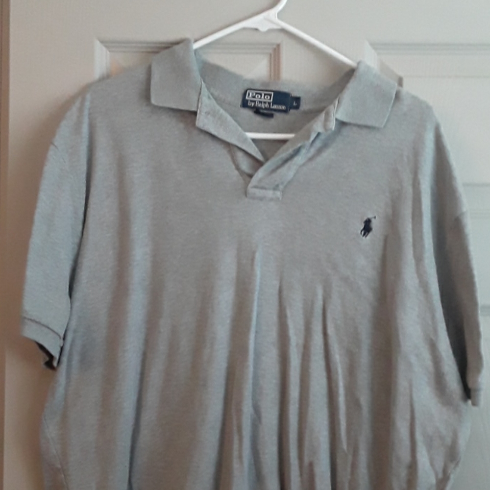 Polo shirt gray polo size lg
